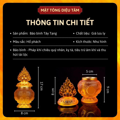 Bảo bình lưu ly tây tạng mật tông Diệu Tâm - pháp khí chiêu quý nhân, thu hút tài lộc