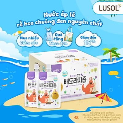 Combo 20 gói nước ép lê và rễ hoa chuông đen nguyên chất Lusol cho bé từ 6 tháng tuổi - ALADDINVINA