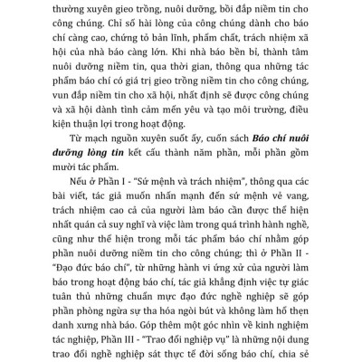 Báo chí nuôi dưỡng lòng tin ( bản in 2025)