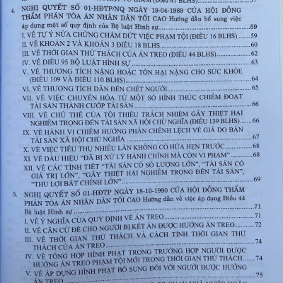  Các Nghị Quyết Của Hội Đồng Thẩm Phán Toà Án Nhân Dân Tối Cao Về Hình Sự Và Tố Tụng Hình Sự Từ Năm 1986 Đến Năm 2024