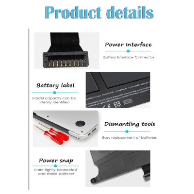 Pin Dành Tương Thích Cho Macbook Air 11 A1495 A1465 2012 2013 2014 2015 TEEEMO PC Hàng Nhập Khẩu New Seal