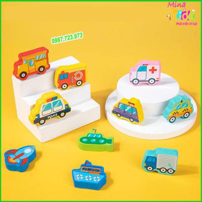 Bảng Chữ Cái Montessori 7 in 1 Kèm Xếp Hình Câu Cá Nam Châm Cho Bé