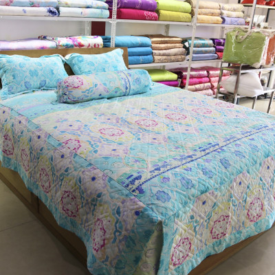 Bộ chăn ga gối lụa Tencel FLOWER - Mềm mịn mát - Mã TTH