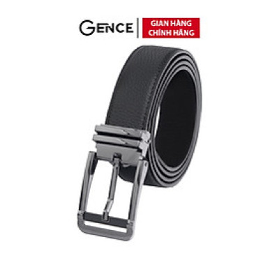 Thắt Lưng Hàng Hiệu Dây Lưng Nam GENCE LG43 Da Bò Cao Cấp Màu Đen