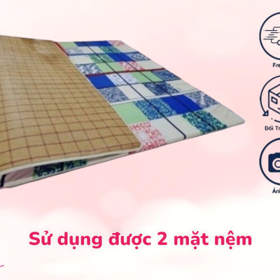 Chiếu Điều Hòa Sợi Mây Tổng Hợp Có Lớp Mút Foam Dày 5cm Đủ Size Thoáng Mát Và Êm Ái
