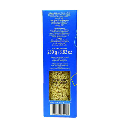 Mì nui cho bé hình chữ cái và số Bartolini 250g