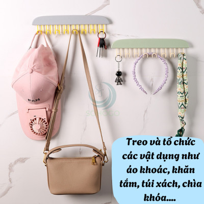 Móc Treo Đồ Đa Năng 8 Móc Xoay 360 Độ Tiết Kiệm Không Gian - Móc Treo Thắt Lưng, Đồ Lót