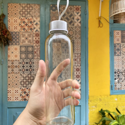 Bình nước thủy tinh saffron Kingdom Herb cao cấp 500ml