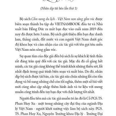  Cẩm nang du lịch: Việt Nam Non Sông Gấm Vóc - Miền Trung (Tái bản có sửa chữa, bổ sung)