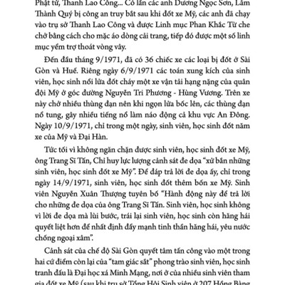 Chúng Ta Đòi Hòa Bình: Huỳnh Tấn Mẫm Và Phong Trào Yêu Nước, Tranh Đấu Của Thanh Niên, Sinh Viên, Học Sinh Sài Gòn, 1969-1975 _TRE
