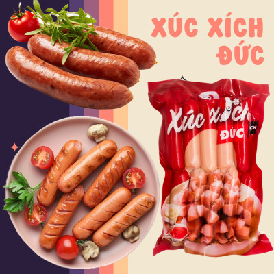 Xúc Xích Đức Rich Xúc Xích Xông Khói Xúc Xích Hồ Lô - Thương hiệu Đen Đỏ