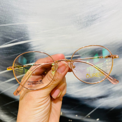 Gọng kính cận 9055 chất liệu titan thời trang mắt kính OURESS nam nữ siêu nhẹ siêu bền
