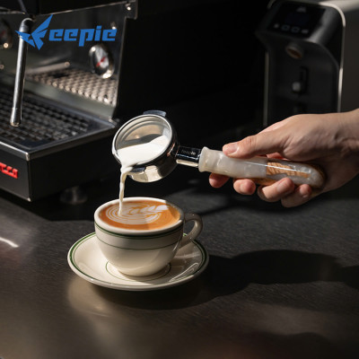 Tay cầm espresso không đáy kết hợp của gỗ và nhựa cây tư nhiên FEEPIE