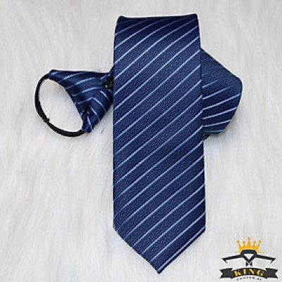 Cà vạt đen KING caravat nam công sở và chú rể bản nhỏ 6cm thắt sẵn style hàn quốc C020