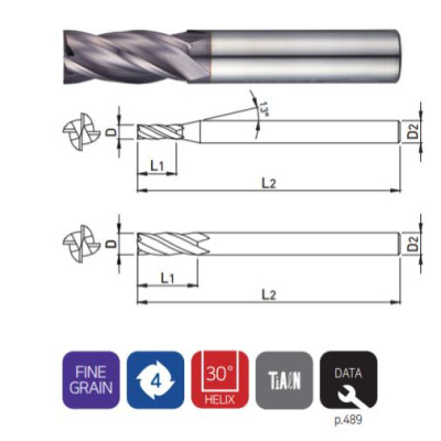 Dao phay vuông Widin ZE304 050
