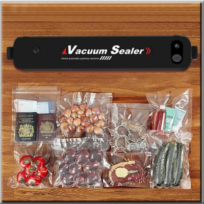 Máy Hút Chân Không thực phẩm hàn miệng túi Vacuum Sealer dùng cho gia đình, hút khỏe, hết khí + Tặng 10 túi - Hàng nhập khẩu