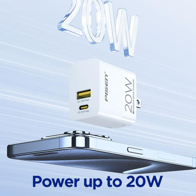 Sạc Nhanh 20W 2 Cổng 1C1A - Pisen Quick DualPort QP 20W