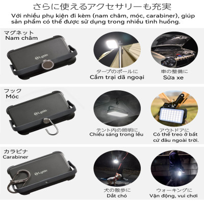 Lysin - đèn led chiếu sáng cầm tay sạc dự phòng 18000mah,cắm trại du lịch,dã ngoại, camping,picnic ngoài trời tiện lợi đa năng chống thấm nước,chống bụi bẩn.