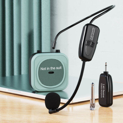 Micro Không Dây 2.4G G18 Đeo Tai, Tích Hợp Nút Điều Chỉnh Âm Lượng, Kết Nối Dài 50m, Pin Lithium 400mAh, Jack 3.5mm và 6.5mm, Hỗ Trợ Giảng Dạy, Thuyết Trình, Livestream, Chất Âm To Rõ, Dễ Dàng Sạc USB Qua Laptop, PC, Pin Dự Phòng | Hàng Nhập Khẩu