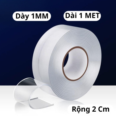 Băng keo 2 Mặt Nano Rộng 2 cm, Băng Dính Keo Acrylic, Dán Trang Trí Cố Định Đồ Vật Siêu Dính Legaxi