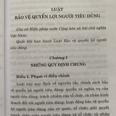 Luật Bảo Vệ Quyền Lợi Người Tiêu Dùng 