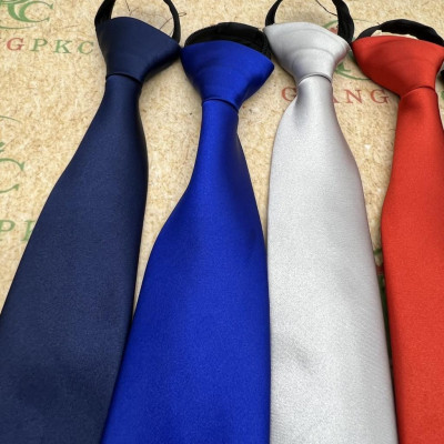 Cà vạt nam thắt sẵn phi bóng 8cm Giangpkc