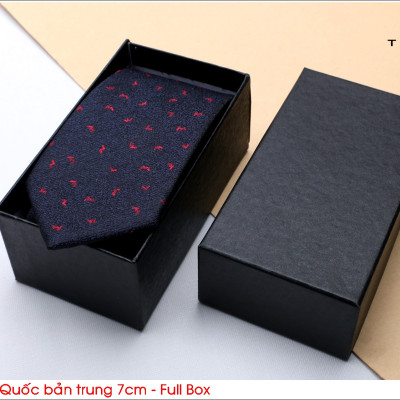 Cavat nam Hàn Quốc cao cấp, Cavat chú rể,MC, công sở bản trung 7cm - Tặng kèm hộp Full box