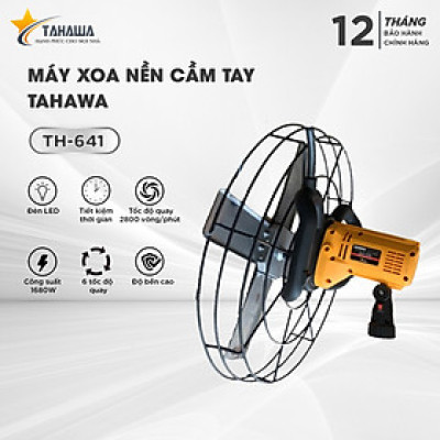 MÁY XOA NỀN CẦM TAY TAHAWA TH-641 thiết bị được dùng cho ngành xây dựng. Chuyên xoa vữa hồ, xoa nền bê tông. Mâm xoa lớn, được làm từ thép chắc chắn nên có độ bền cao.