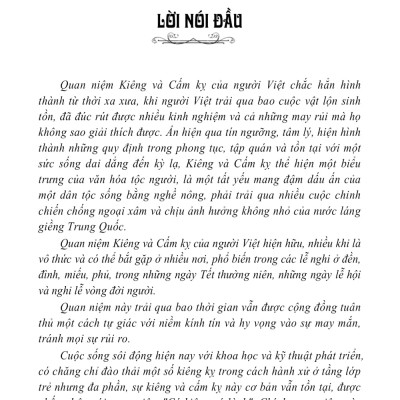 Kiêng Và Cấm Kỵ Của Người Việt Xưa Và Nay