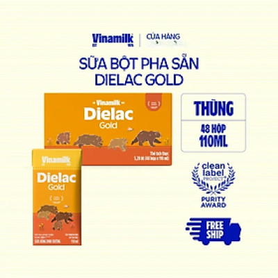 Thùng 48 Hộp Sữa Bột Pha Sẵn Vinamilk Dielac Alpha Gold IQ 110ml