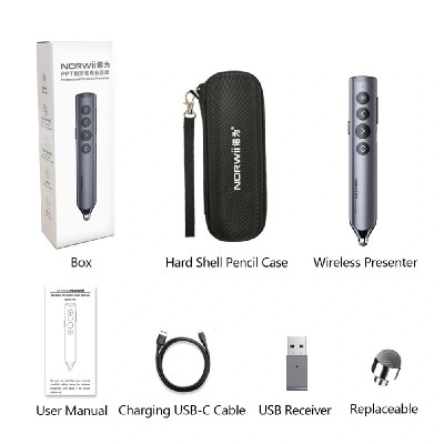 Bút trình chiếu Bluetooth dùng cho màn hình tương tác, LED Norwii N10S Pro laser màu xanh. HÀNG CHÍNH HÃNG CÓ BẢO HÀNH !!!