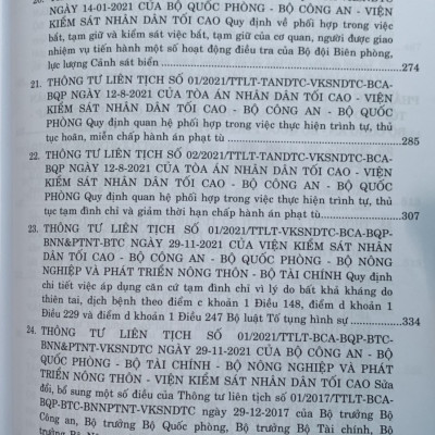 Các thông tư liên tịch của Tòa án nhân dân tối cao - Viện kiểm sát nhân dân tối cao - Bộ tư pháp - Bộ công an - Bộ quốc phòng về hình sự, tố tụng hình sự, dân sự, tố tụng dân sự, hành chính, kinh tế, thương mại, lao động, hôn nhân gia đình mới nhất