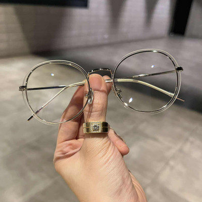 Kính Mắt tròn trong suốt gọng nhẹ không viền