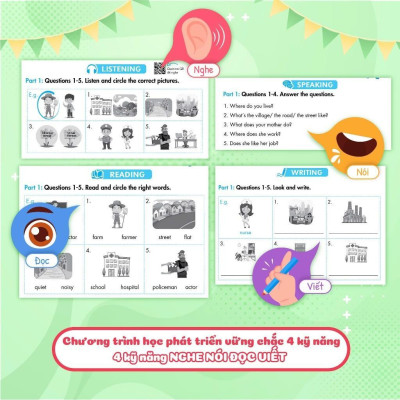 Sách - Big 4 Bộ Đề Tự Kiểm Tra 4 Kỹ Năng Nghe - Nói - Đọc - Viết Cơ Bản Và Nâng Cao Tiếng Anh Lớp 4 - Tập 2 - Megabook