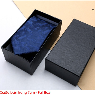 Cavat nam Hàn Quốc cao cấp, Cavat chú rể,MC, công sở bản trung 7cm - Tặng kèm hộp Full box