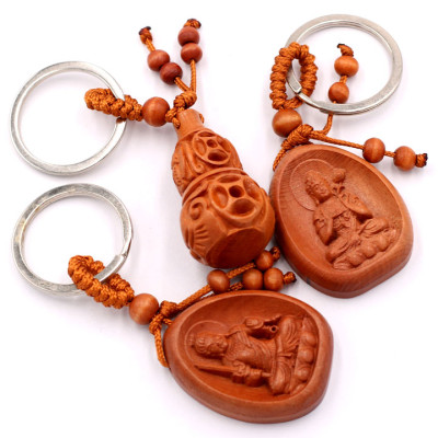 Combo 3 móc khóa Phật Bất Động Minh Vương - Đại Thế Chí - Hồ Lô Kim Tiền - may mắn, bình an