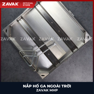 Nắp hố ga ngoài trời inox ZAVAK MHP*-AA60 / KT 60x60cm, lát gạch tối đa 4cm/ tải 800kg