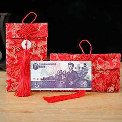 Túi gấm màu xanh loại 5 Triều Tiên sưu tầm, làm qùa tặng