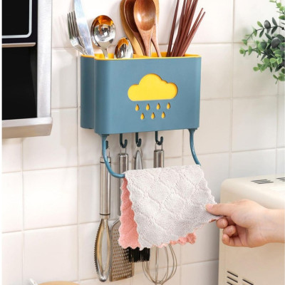 Khay Giỏ Để Đồ Đa Năng Dán Tường Hình Đám Mây - Kệ Đa Năng Dán Tường Hình Đám Mây Giao Màu Ngẫu Nhiên