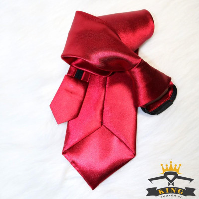 Cà vạt học sinh nam nữ thắt sẳn bản nhỏ 5cm KING, caravat công sở style hàn quốc vải phí bóng gía rẻ C015