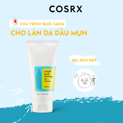 Gel Rửa Mặt Tràm Trà, 0.5% BHA COSRX Low pH Good Morning Gel Cleanser 150ml