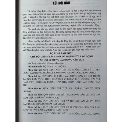 Bộ Luật Lao Động - Chế Độ, Chính Sách Mới Hỗ Trợ Người Lao Động, Người Sử Dụng Lao Động Năm 2022
