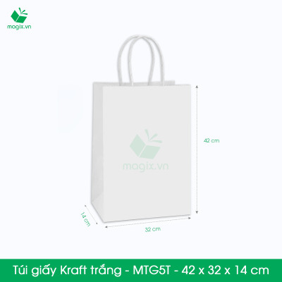 MTG5 MTG5T - COMBO 100 TÚI GIẤY KRAFT - 42x32x14 cm