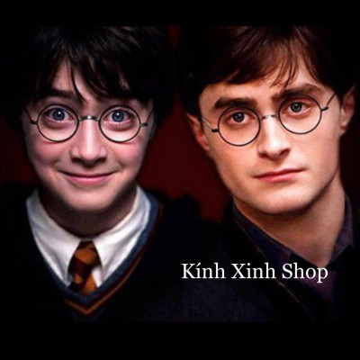 Gọng Kính Kim loại Mắt tròn nhỏ thầy bói - Gọng lò xo kim loại có thể thay tròng cận