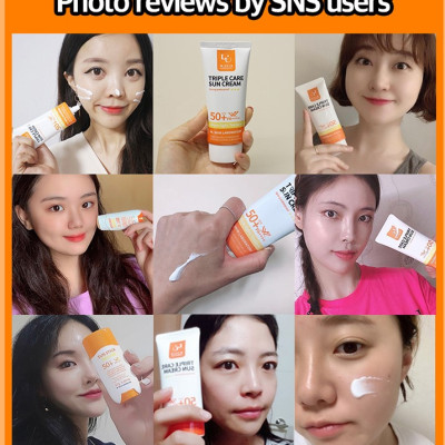 Kem chống nắng Hàn Quốc W.SKIN TRIPLE CARE SUN CREAM SPF50+/ PA++++ (60ml) mỏng nhẹ, không gây bết dính, không để lại vệt trắng {Có tem phụ nhập khẩu chính ngạch}