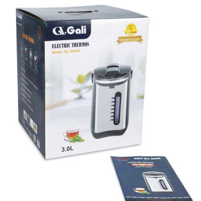 Bình Thuỷ Điện Gali GL-5030G Dung tích 3L nhỏ gọn, Thân bằng nhựa nguyên sinh cao cấp, lòng trong bằng Inox 304 dày chất lượng. Hàng chính hãng chất lượng cao bảo hành 24 tháng.