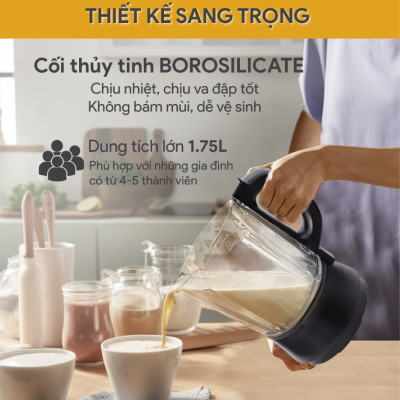 Máy Xay Nấu Sữa Hạt Đa Năng BlueStone BLB-6033 - Công suất 800W - 9 chương trình nấu - Bảo hành 24 tháng - Hàng chính hãng