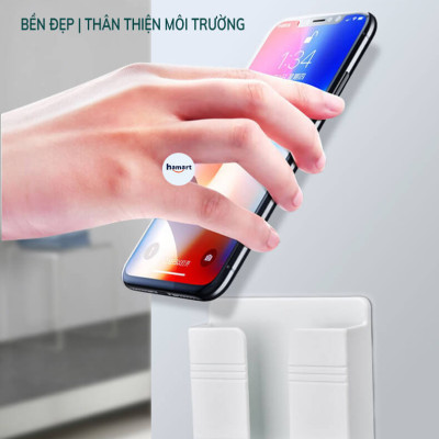 Kệ Dán Tường Đa Năng Hamart Giá Để Điện Thoại Điều Khiển Remote Khay Dán Tường Tiện Lợi