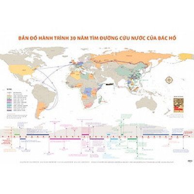 Di sản Hồ Chí Minh. Bản đồ Hành trình 30 năm tìm đường cứu nước của Bác Hồ