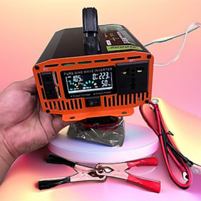 Hàng Nhật - Bộ Kích Điện 12V Lên 220V 2000W Sóng Sin Chuẩn, Màn Hình LED Hiển Thị Vôn, Dòng Tải, Nhiệt Độ | Loại Cao Cấp Bền Bỉ